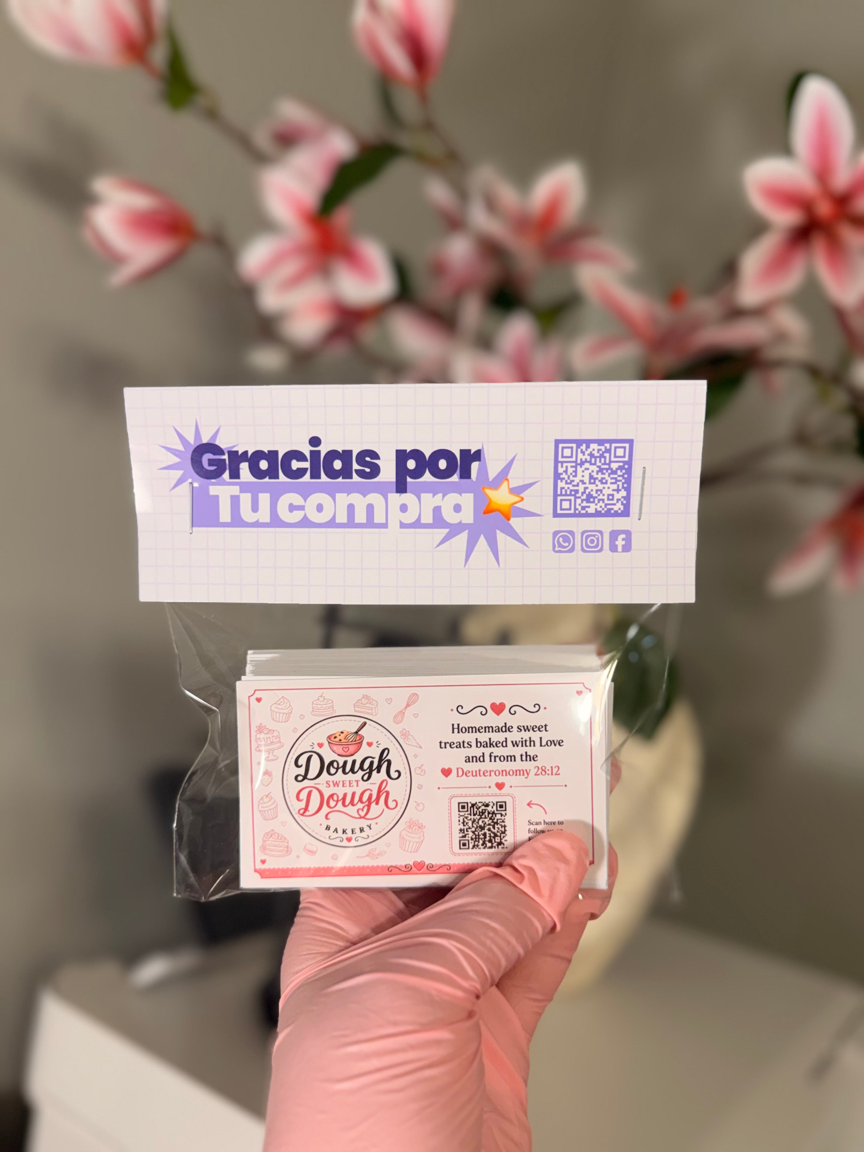 Tarjetas de negocio (una vista)